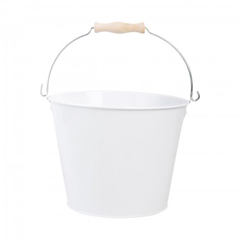 Seau de jardin - L 24 x l 24,8 x H 19,8 cm - Blanc - Livraison gratuite