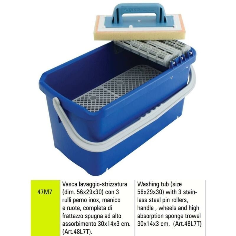 Seau de levage levage-essorage Sigma 47M7 avec ŽëPONGE haute absorption Sigma 48L7