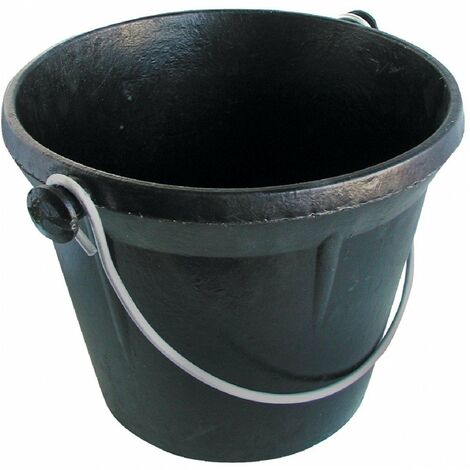 Seau de maçon flexible 12l en caoutchouc résistant aux chocs et gel – Idéal pour mélanger mortier et transporter matériaux lourds – Outibat