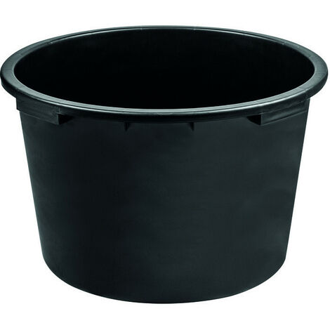 Seau de maçon noir 65 litres en plastique recyclé – Diamètre 550mm – Poignées de transport pour utilisation facile – Outibat
