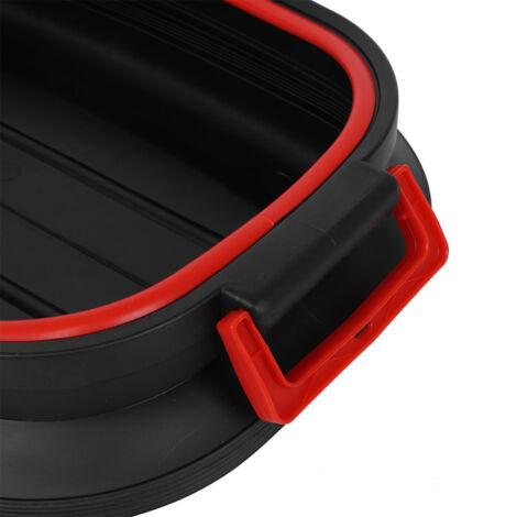 Seau de Stockage Rétractable 37L avec Couvercle pour Camping BBQ Pêche et Stockage de Voiture