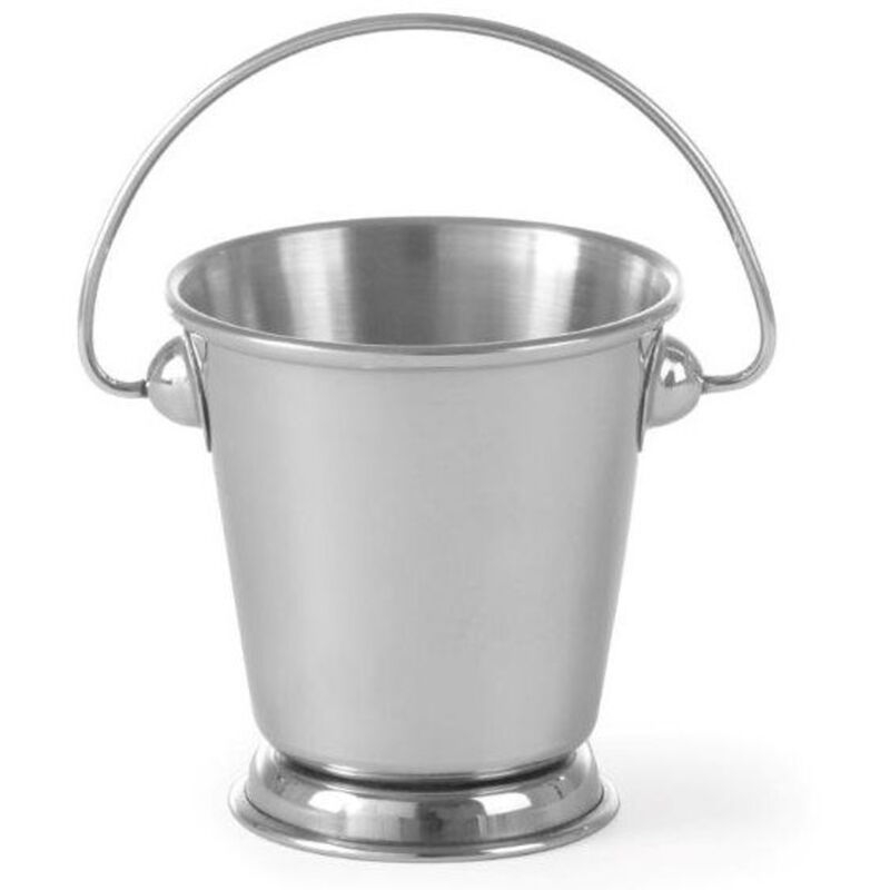 Mini seau avec anse pour snacks en acier inoxydable, diamètre. 125mm Hendi 426371