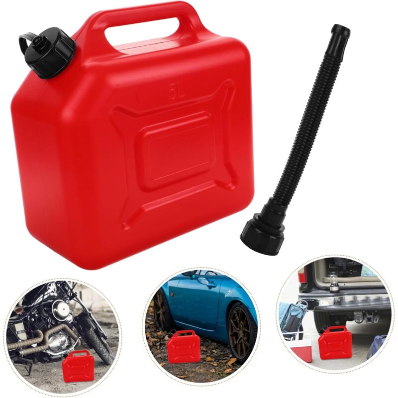 Seau d'huile épaissi portable en plastique HDPE seau à essence, réservoir de carburant de voiture 5L