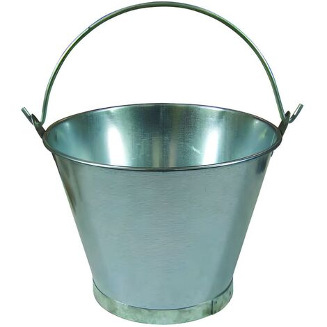 Seau en acier avec une poignée 2 Litres - Hauteur 16 x Ø 20 cm