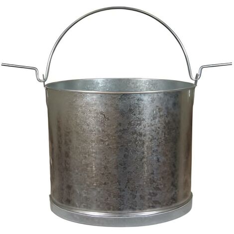 Seau en acier brillant avec poignée 50 Litres - Ø 42,5 x Hauteur 36 cm