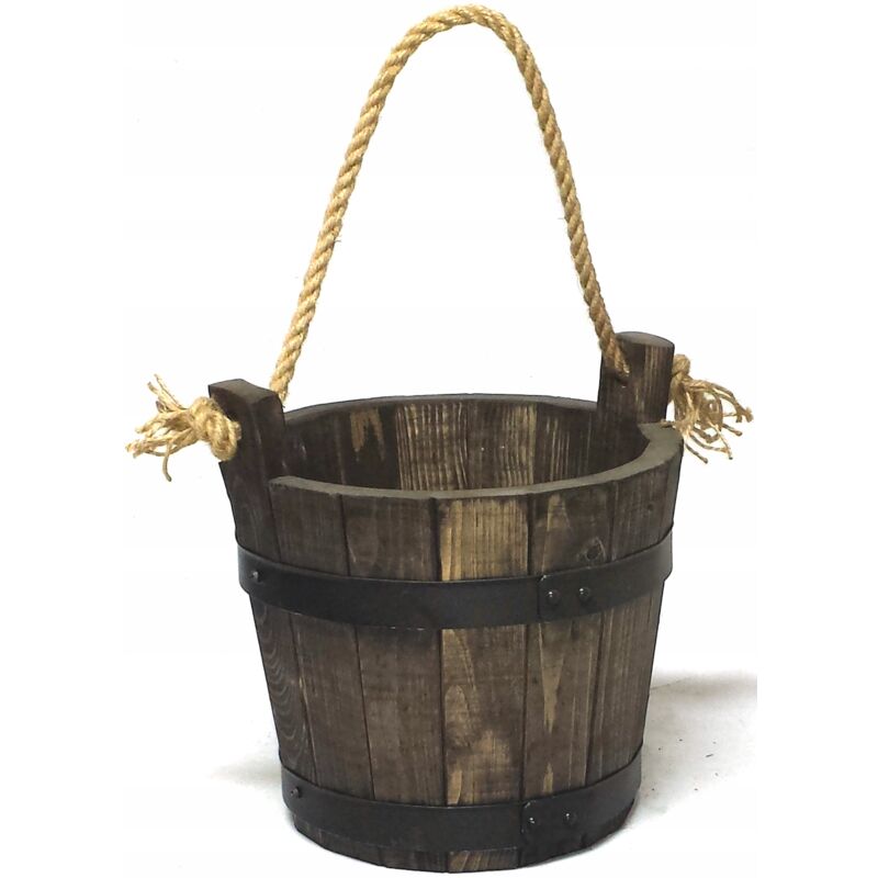 Seau en pin 22xH20, palissandre