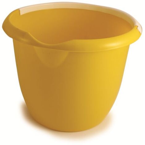 Seau en Plastique Jaune avec poignée, 10L ( Prix pour 1 )