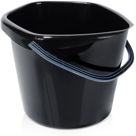Seau en plastique noir 10 l