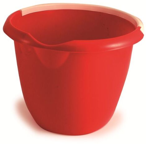 Seau en Plastique Rouge avec poignée, 10L ( Prix pour 1 )
