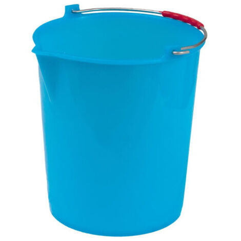 Seau en polyéthylène bleu avec bec, capacité 6 L