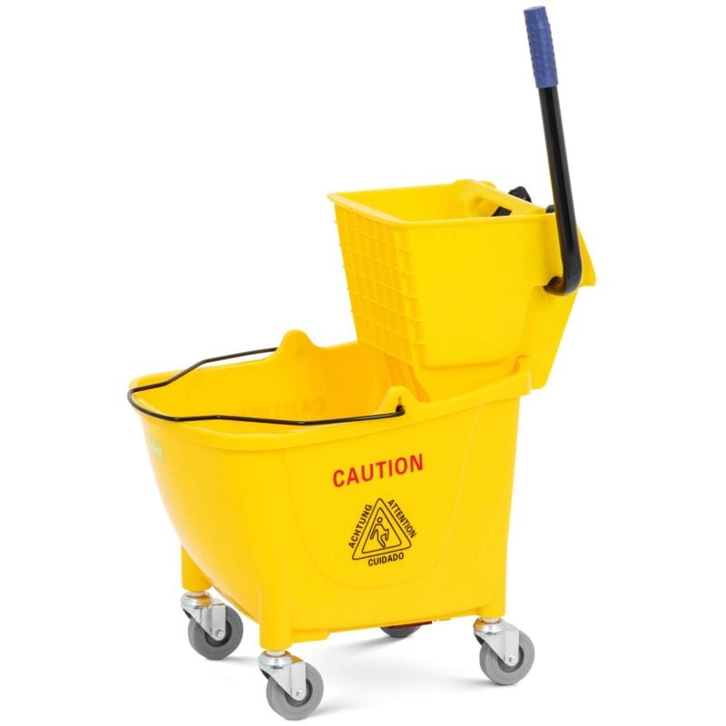 Seau essoreur à roulettes 32 l - Charriot de nettoyage Seau essoreur à roulettes