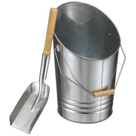 FEU NET DECAMP' - Seau à cendre métal galvanisé + pelle métal