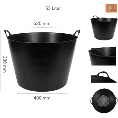 Seau flexible, panier polyvalent, mangeoire 55 litres