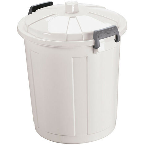 Seau hermétique 21 litres en plastique – Dimensions 34 x 33 x 42 cm – Couleur gris pour gestion des déchets – Poubelle d'extérieur – Mhome