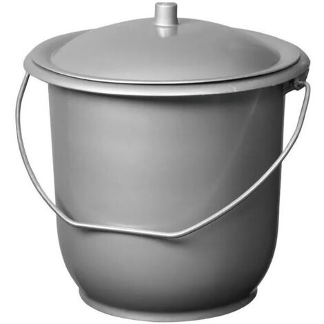 Seau Hygiénique Petit Modèle Gris 5 Litres