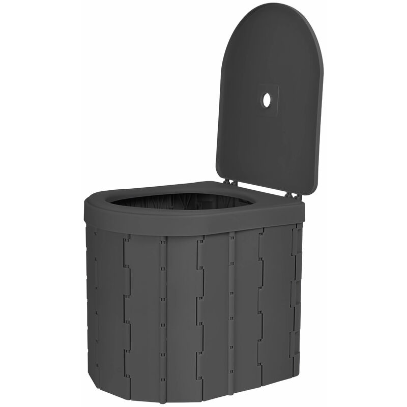 Sifree – Seau hygiénique pour voiture – Toilettes de camping pliables – Plastique ABS – Léger et portable – Capacité de charge élevée – Couleur noire