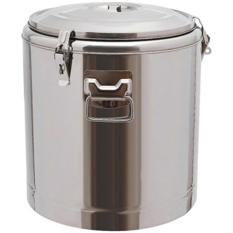 Seau isolé autoportant en acier inoxydable de 32 L avec couvercle