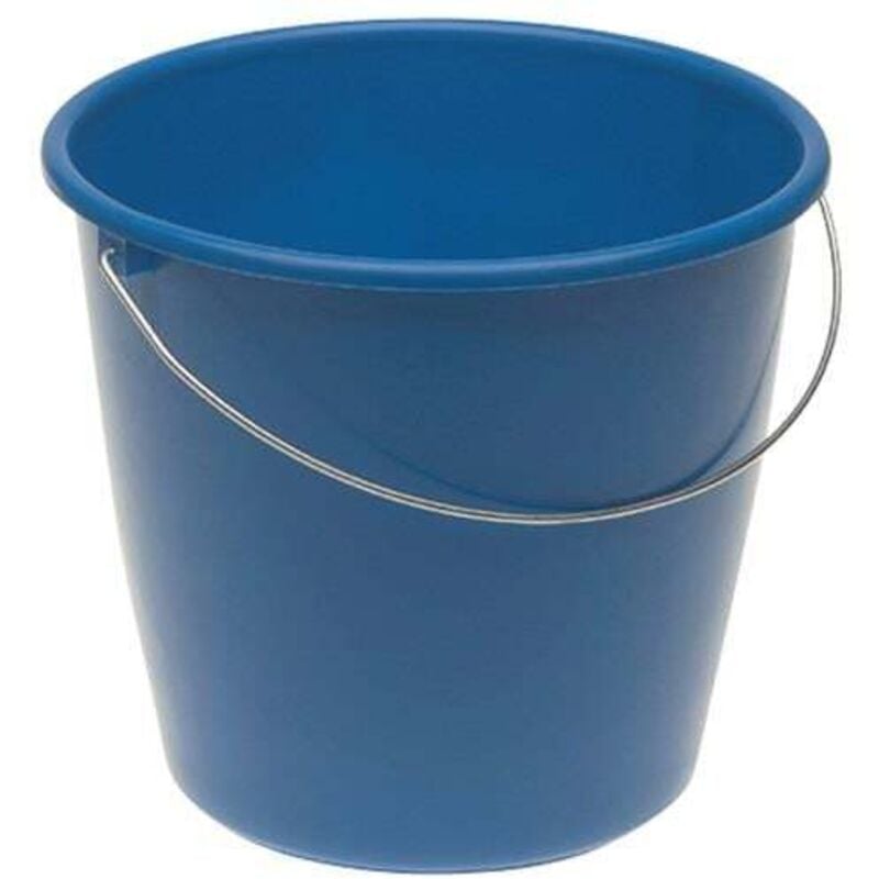 Seau 10 l plastique couleurs assorties arceau métallique