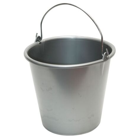 ALUMINIUM ET PLASTIQUE - Seau de ménage gradué - 10 L - gris