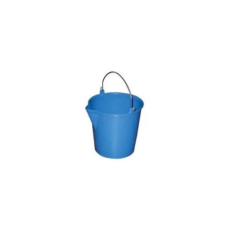 Seau ménage à bc verseur 13 litres, gradué, bleu