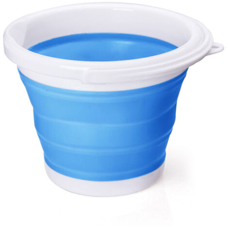 Seau Pliable 5L en Bleu– Compact, Résistant & Polyvalent pour Toutes Vos Aventures