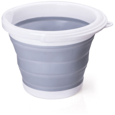 Seau Pliable 5L en Gris – Compact, Résistant & Polyvalent pour Toutes Vos Aventures
