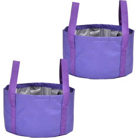 Seau Pliable Cuvette Pliante Bassin de Lavage Bac Pliable Lot de 2 Seaux Portables Pliables Léger et Peu Encombrant Pour les Vacances, le Jardin, l'extérieur, la Pêche, le Camping-Fei Yu