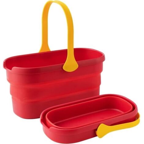 Seau pliable de 12 l Capacité de stockage de l'eau,seau de nettoyage en caoutchouc flexible résistant, camping,voyage,déménagement.