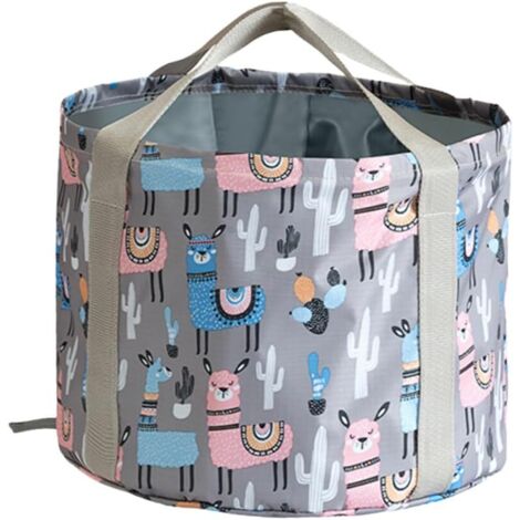 Seau Pliable Portable Peva Étanche Bassin Multifonction pour Camping Lavage et Transfert Eau avec Double Poignées Renforcées Pliable et Compact avec Housse de Rangement XL