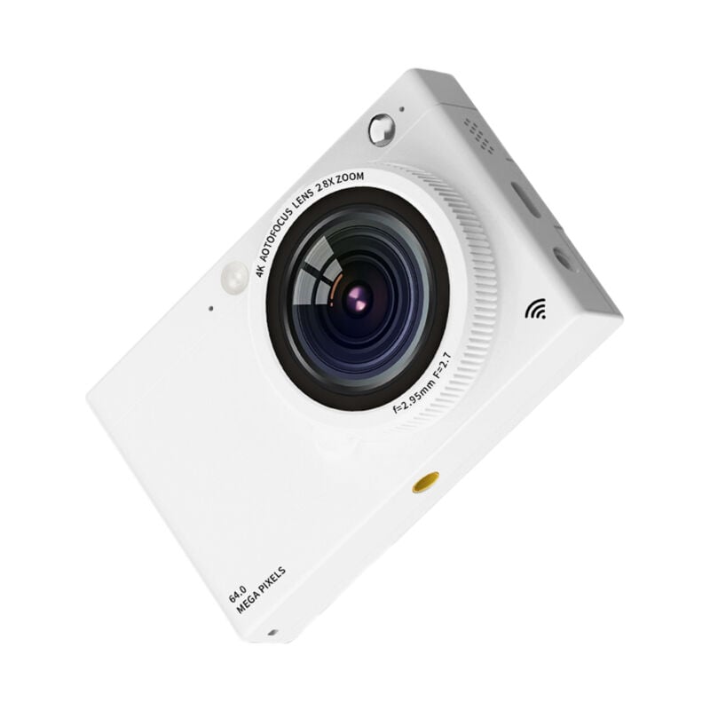 Lifcausal Appareil Photo Numérique ccd 4K Portable - Écran ips 2,83' 64 mp - Zoom Numérique 28x - Flash Intégré - 80 Effets Filtres - Cadeau Idéal