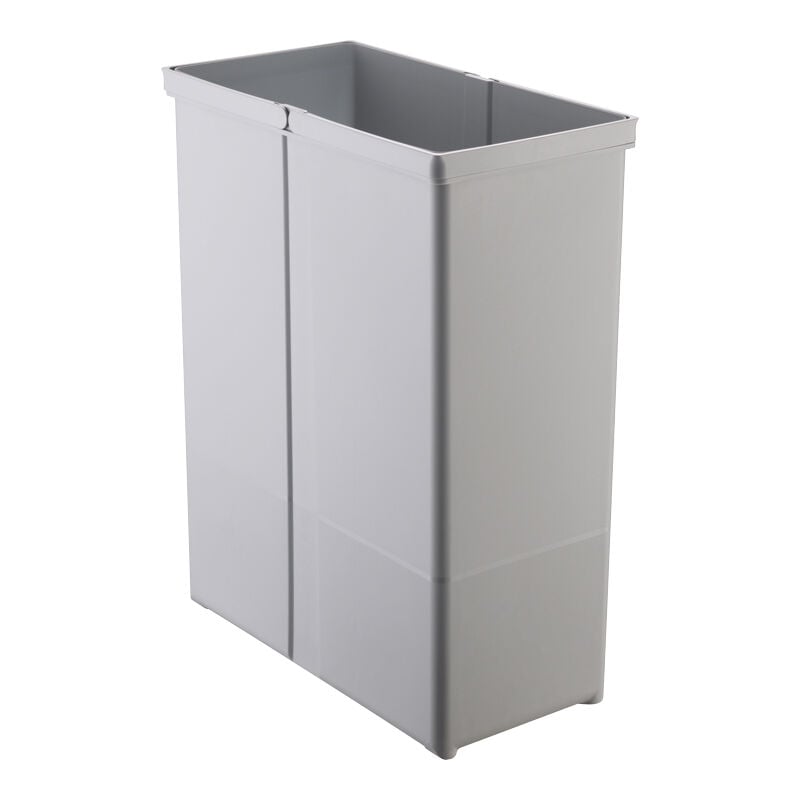 Seau pour poubelle avec double poignée - Contenance : 40 l - Décor : Gris - Hauteur : 505 mm - Largeur : 223 mm - Longueur : 418 mm Wesco