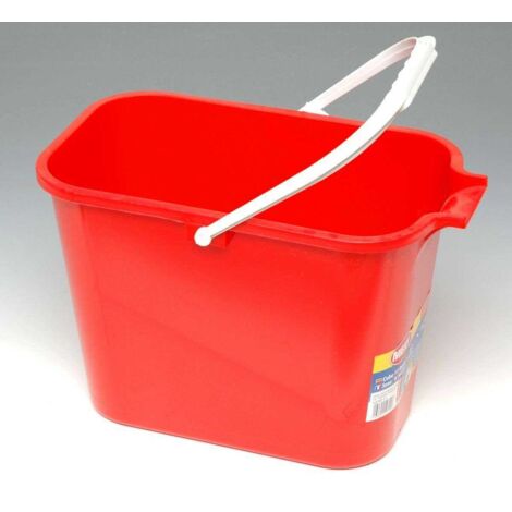 Seau rectangulaire rouge mery 12 litres - THOMAS - Les seaux