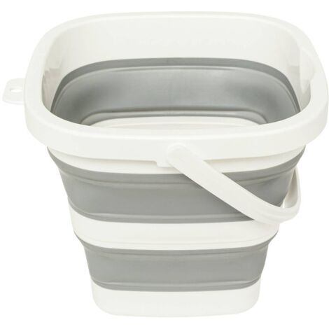 Seau retractable 5l gris et blanc - 5five