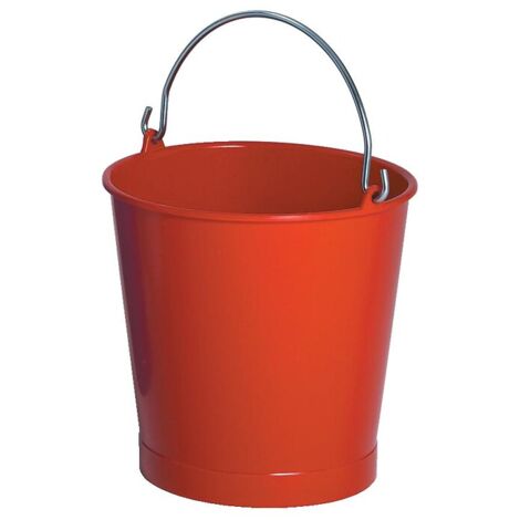 Seau rond en plastique rouge diamètre 280 mm. 10 litres - GILAC