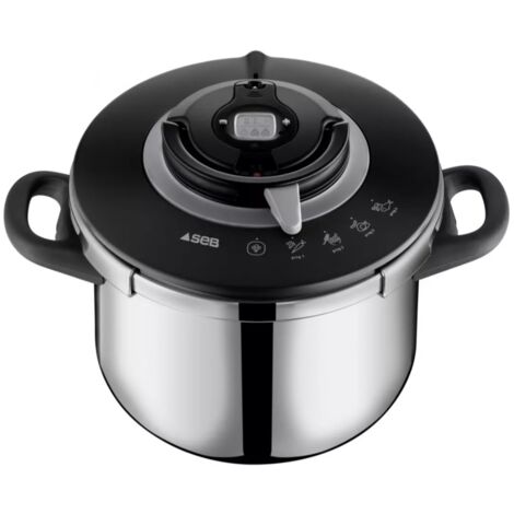 SEB – Autocuiseur inox 8L avec 4 programmes de cuisson – Couvercle à ouverture facile – Compatible induction – P4551400
