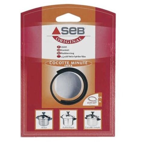 SEB – Joint silicone pour autocuiseurs 4,5/6L – Diamètre 220 mm – Étanchéité optimale pour cuisson – 790141