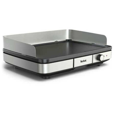 SEB – Plancha électrique inox 1550 cm² – Surface de cuisson XXL – Puissance 1550W pour cuisson optimale – Idéale pour repas en famille - CB690D12