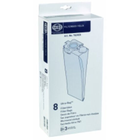Sebo 7029ER Boite de filtres avec 8 sacs en fibres non-tissees 3 couches avec couvercle hygienique pour Felix