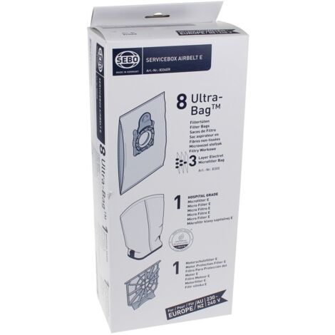 Sebo - bolsas de polvo + kit de filtro - serie e - 8334er - 4012615025114