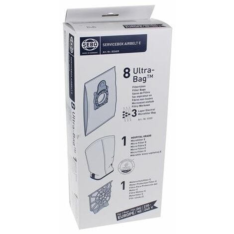Sebo - sac aspirateur + kit filtre - serie e - s8334er