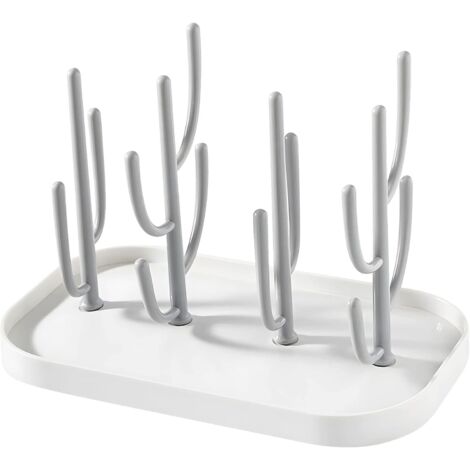 Secador de biberones, escurridor de biberones, escurridor de biberones tipo árbol (gris)