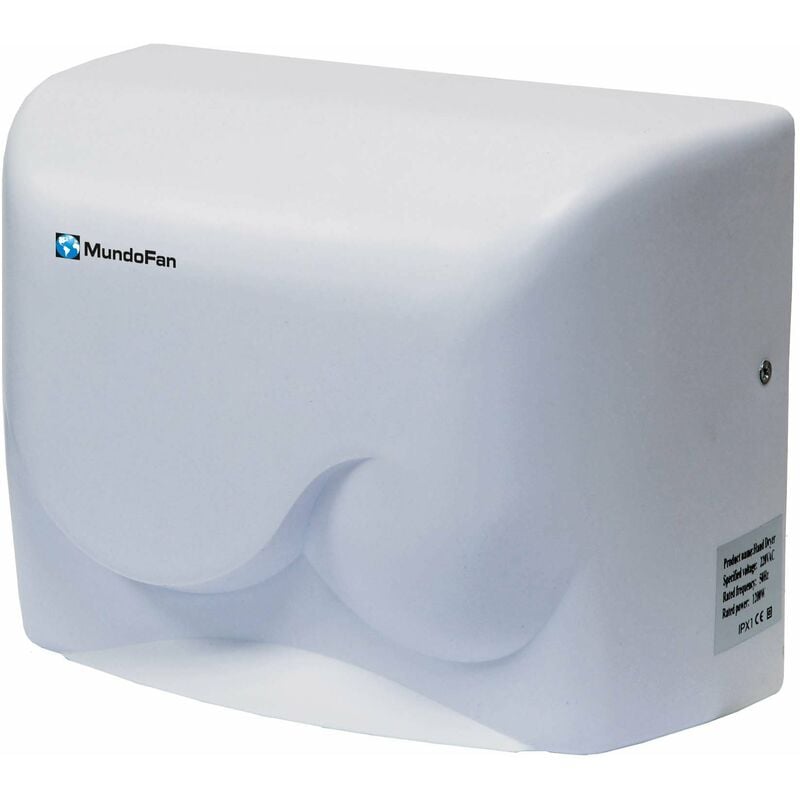 

Secador De Manos Automático Construido En Plastico Abs Blanco