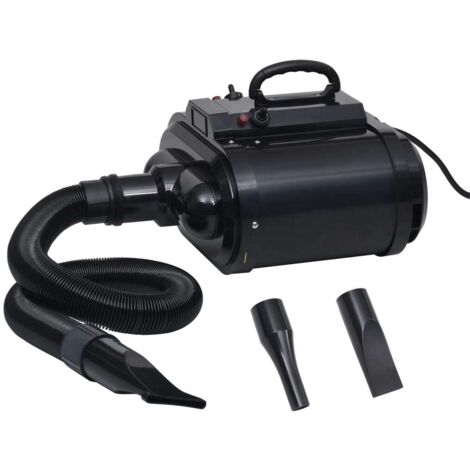Secador de mascotas doble motor negro vidaXL