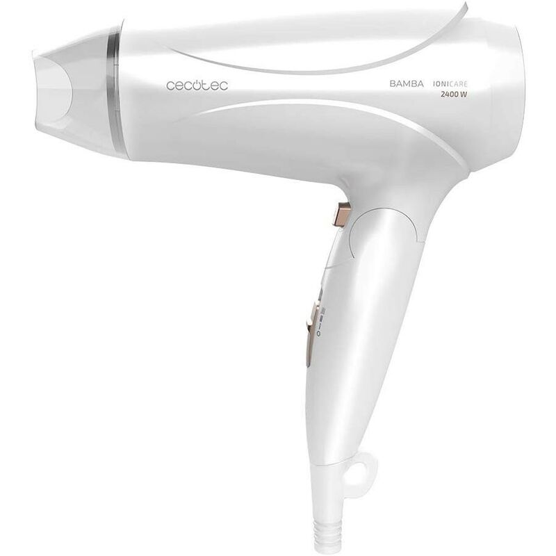 

Secador de pelo bamba ionicare 5400 power&go, potencia 2400w, función ionizadora, gran caudal, blanco, cecotec