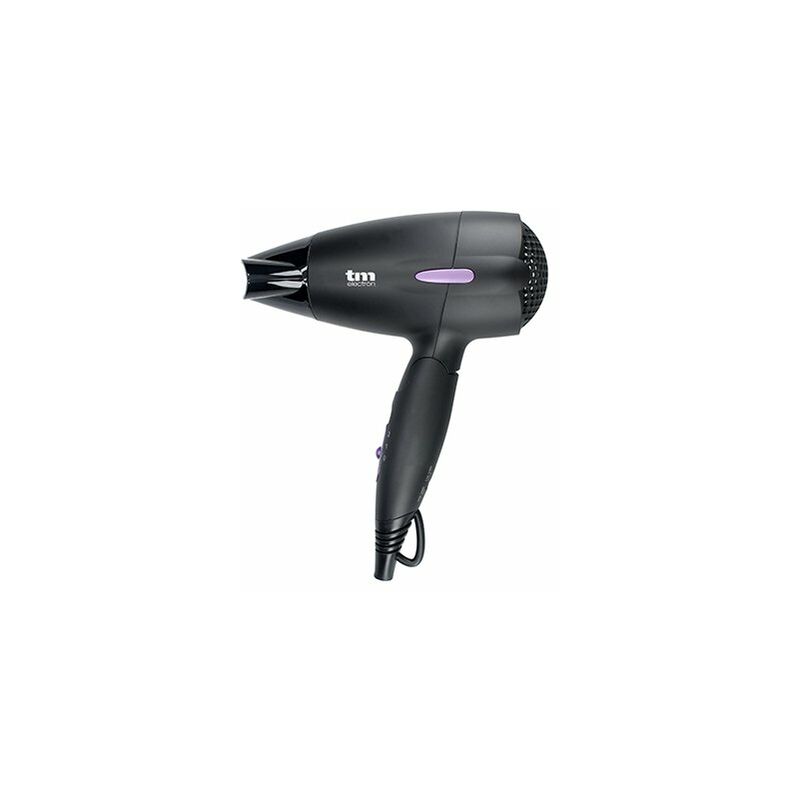 

TMHD110 Secador de pelo de viaje plegable 1.300W/ 1.500W con protección por sobrecalentamiento y boquilla concentradora estrecha - Tm Electron