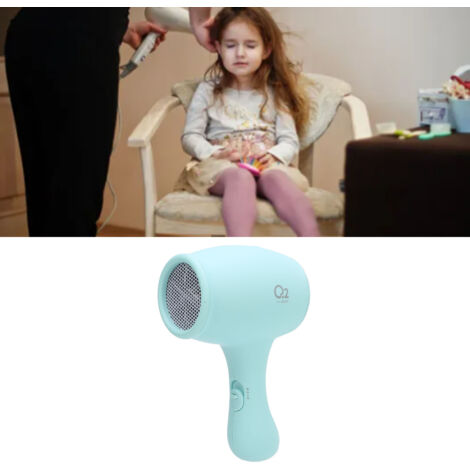 Secador de pelo iónico para niños, 3 modos, 3 velocidades, temperatura constante, protección contra sobrecarga, ABS, 500 W, verde, 110 V, ManoMano