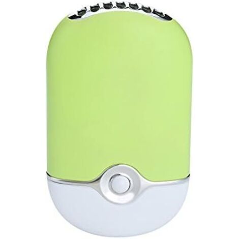 Secador de pelo portátil - Mini ventilador incorporado de escritorio con batería de iones de litio verde Ventilador de aire acondicionado USB recargable