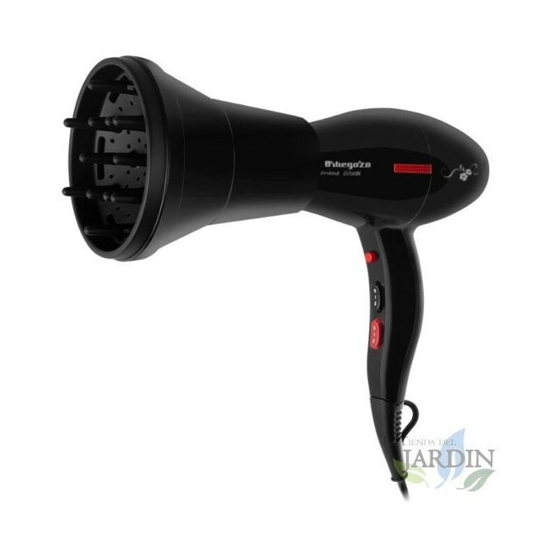 

Secador de pelo profesional Orbegozo 2200 W. 2 niveles de temperatura. 2 Velocidades. Pulsador de aire frío.