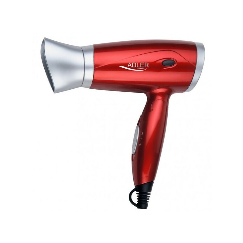 

Secador rojo 1400W 2 niveles de fuerza - Rojo