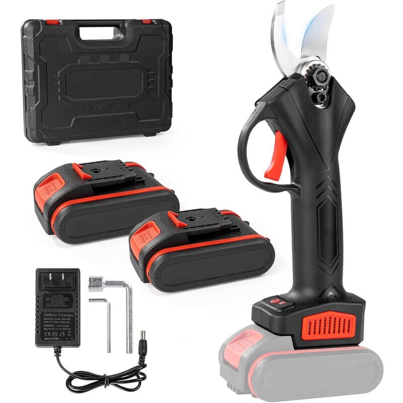Sécateur 21V 2 batteries Coupeuse d'élagage d'aménagement paysager pour arbres fruitiers Ouylaf